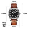 ADDIESDIVE 38mm Automatic Watch 100M (AD2112-leather strap )