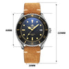 【US Warehouse】ADDIESDIVE® Scuba Leather Automatic Scuba Watch AD2101